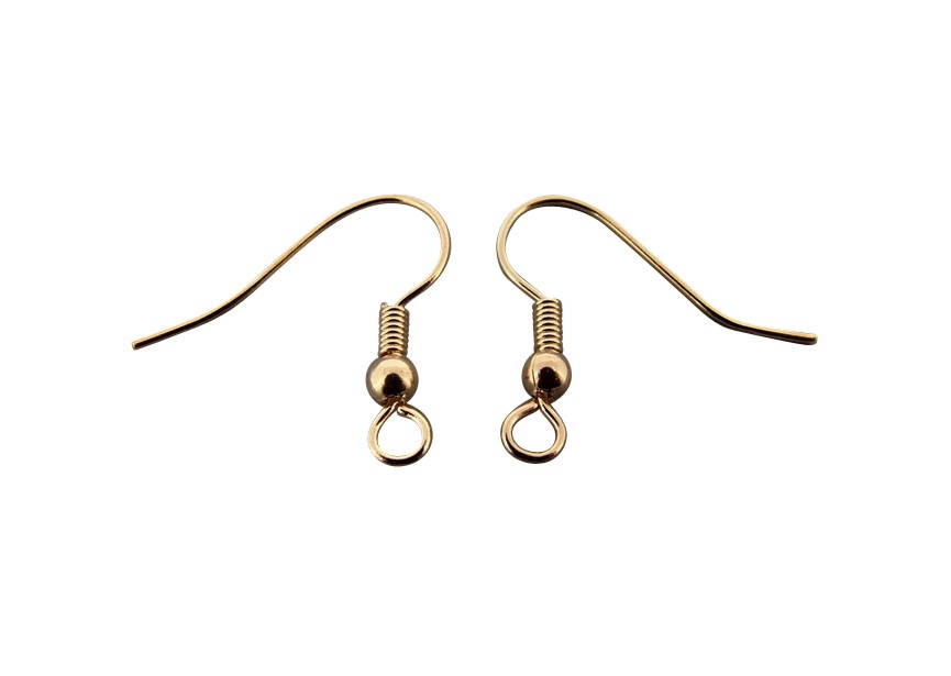 normal earring hook with ball rose gold