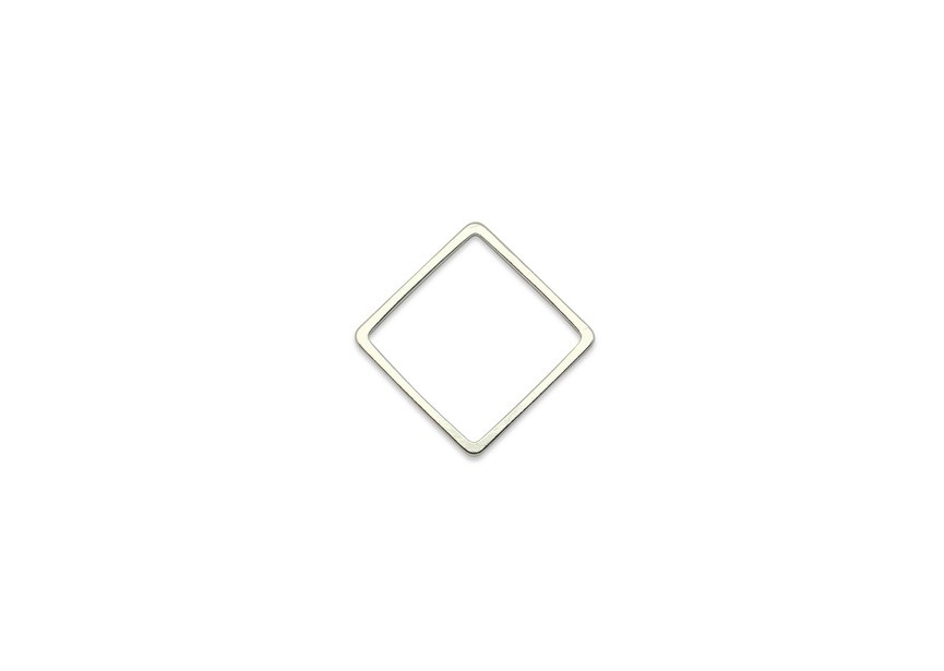 Link square 15x15x1mm silver