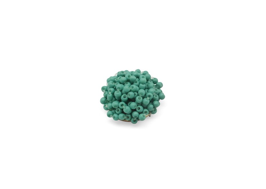 Cabochon rocailles 16mm turquoise vert