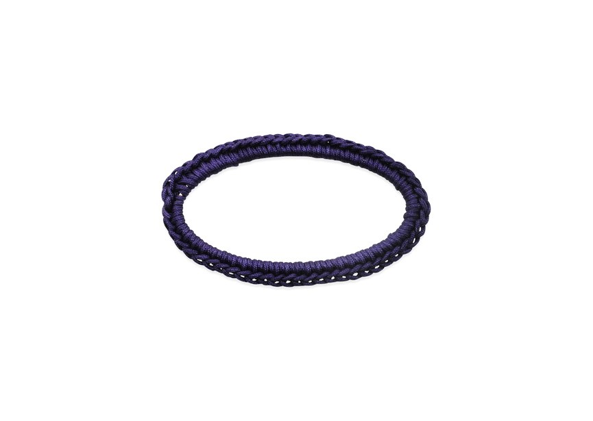 Link/Connector textile crocheted 60x34mm purple