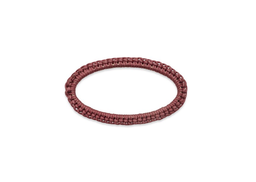 Link/Connector textile crocheted 60x34mm old pink
