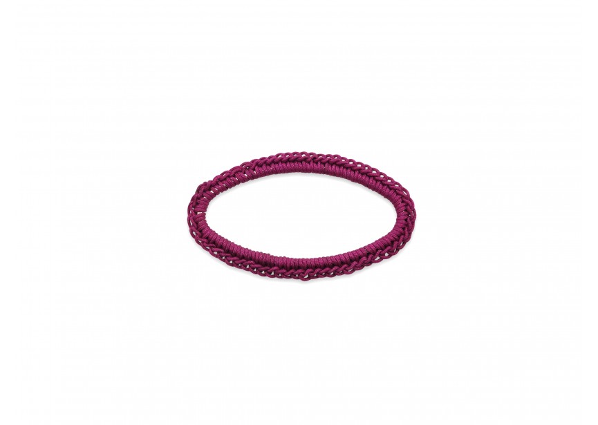 Link/Connector textile crocheted 44x24mm magenta