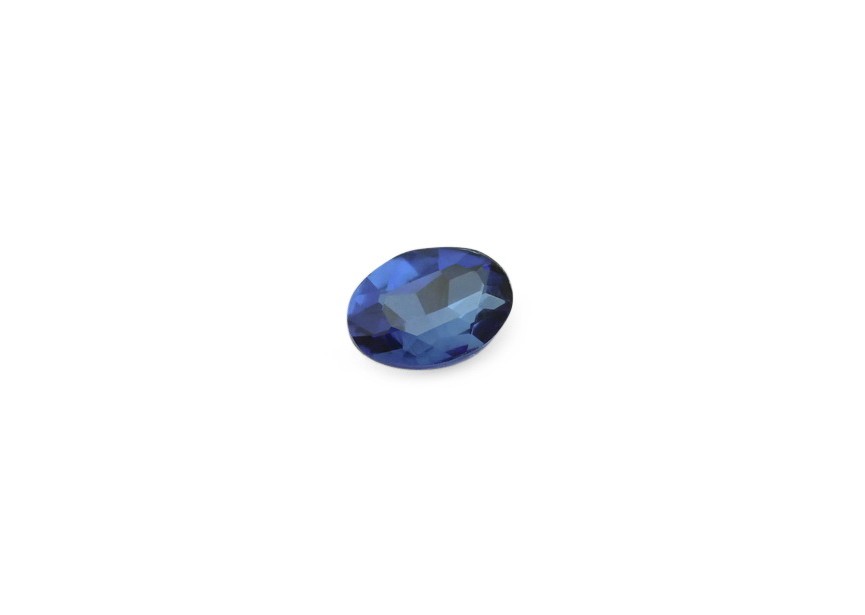 Cristal à coller ovale 14x10mm bleu moyen