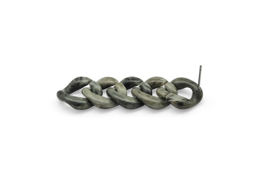 Ear stud acrylic chain link 15mm cassis