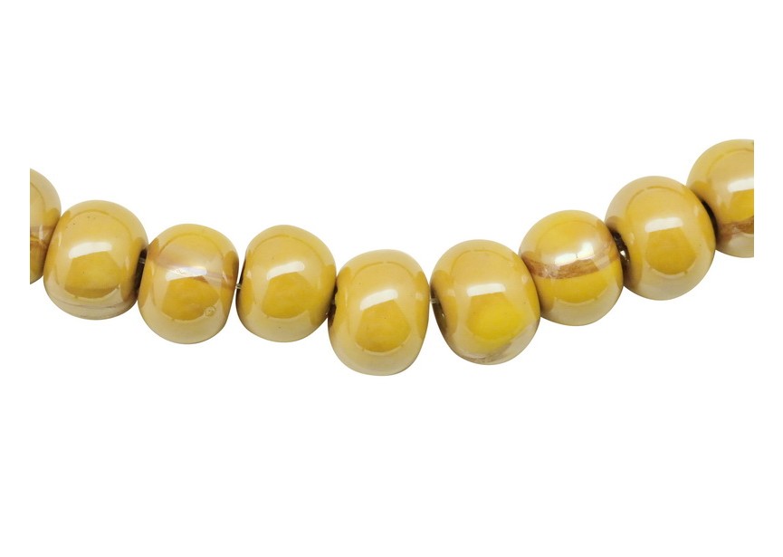 Ceramic bead 10/3mm yellow