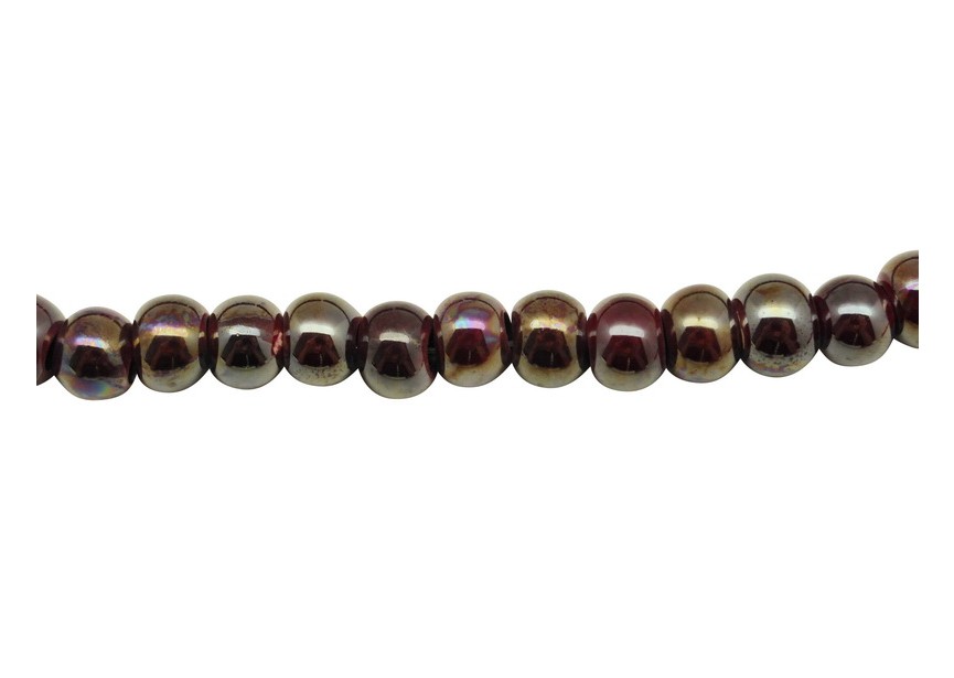 Ceramic bead 8/3mm burgundy