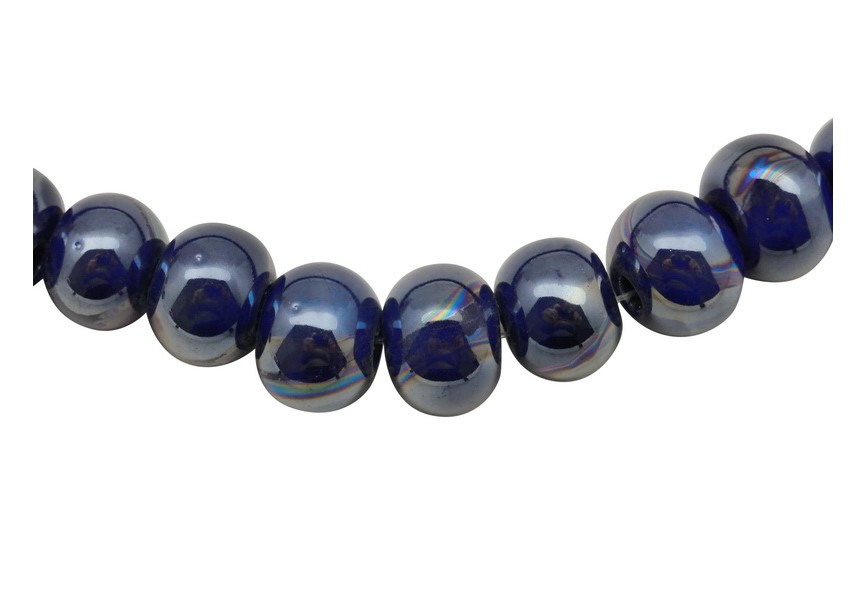 Ceramic bead 10/3mm dark blue
