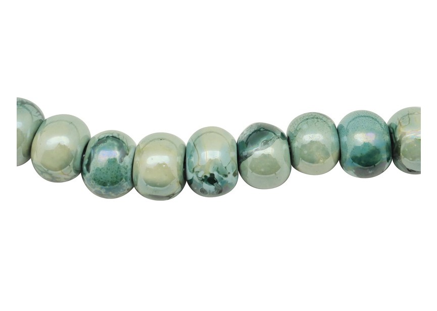 Ceramic perle 10/3mm turquoise clair