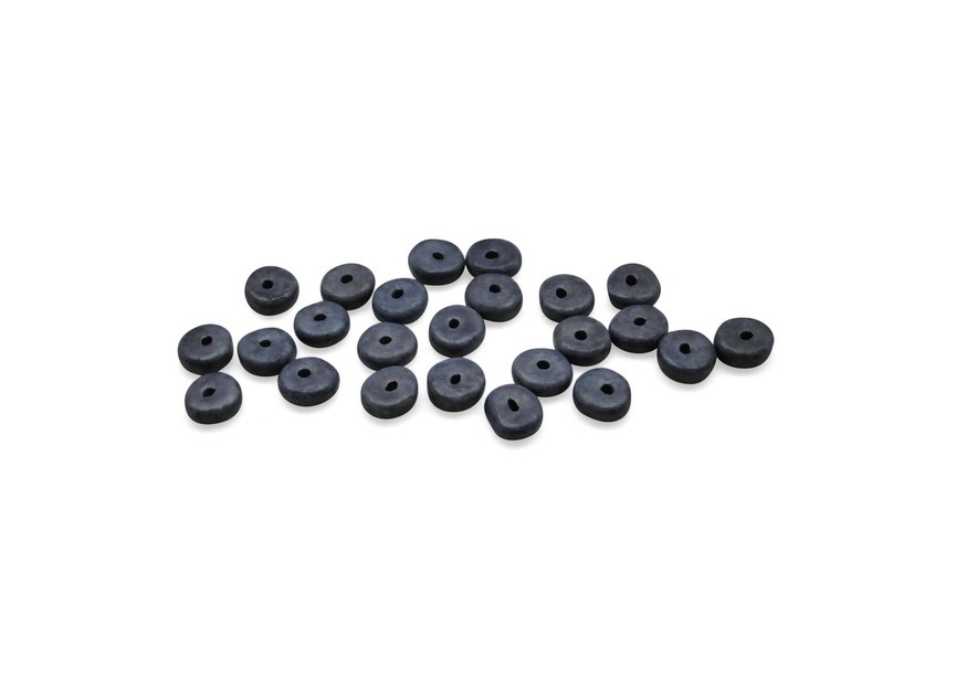 Ceramic disc spacer bead 6.5x2.2/1.2mm blue