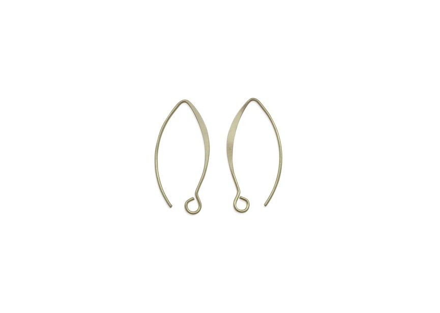 Hook earring ellipse 24mm vintage gold