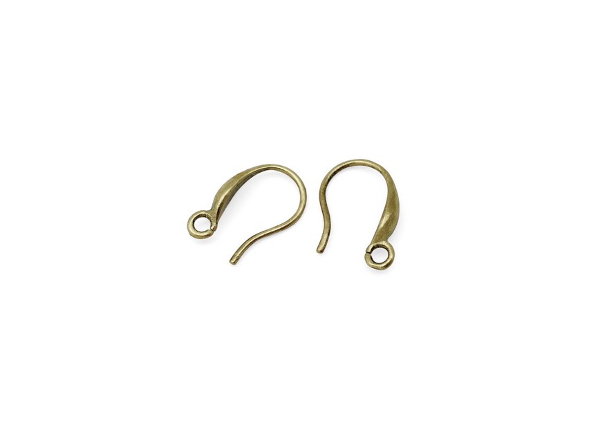 Hook earring + ring 15x3.3mm antique gold