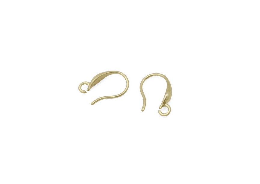 Hook earring + ring 15x3.3mm vintage gold