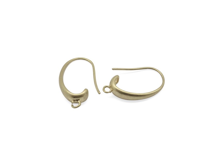 Hook earring + ring 23x5mm vintage gold
