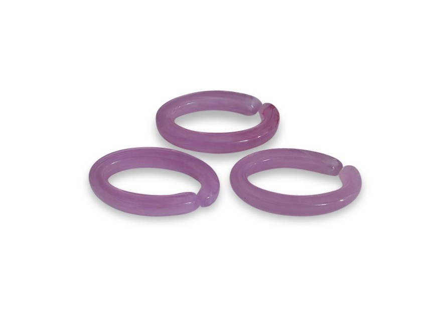 Acrylic spacer chain link 35x20mm lilac pink