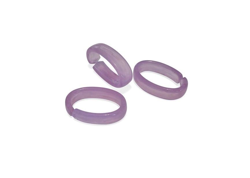 Acrylic spacer chain link 24x15mm lilac pink