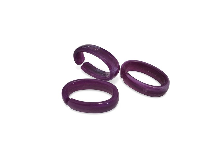 Acrylic spacer chain link 24x15mm purple