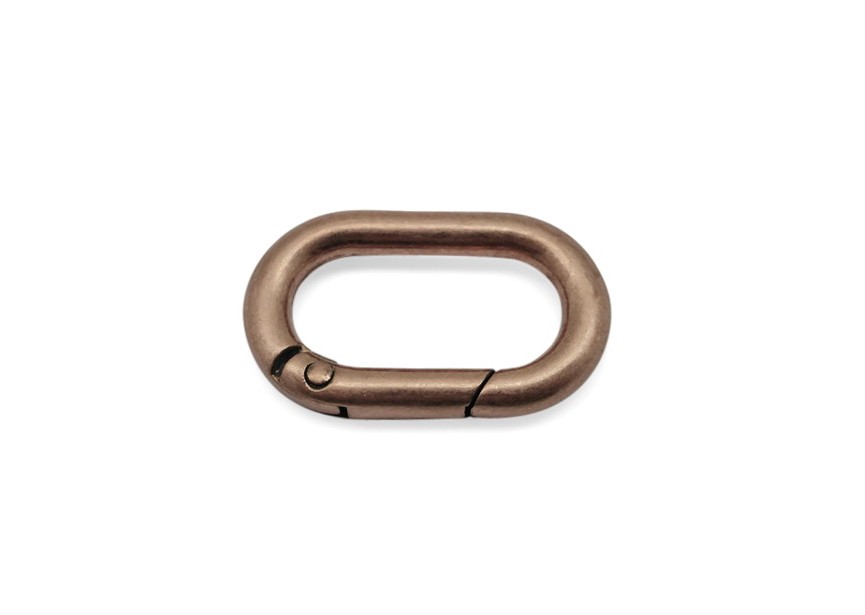 Clasp keyring clip 34x21x5mm antique copper