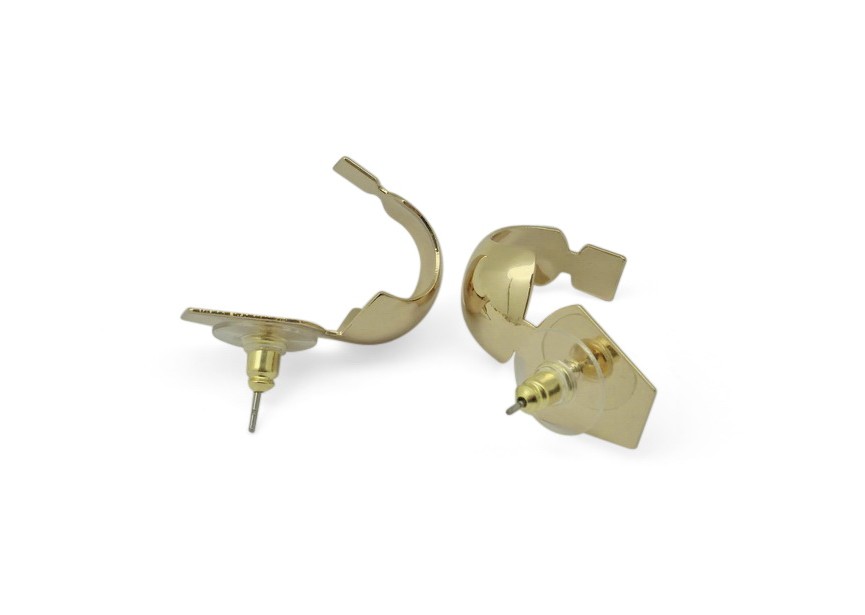 Ear stud for pendants 18x16x12mm gold