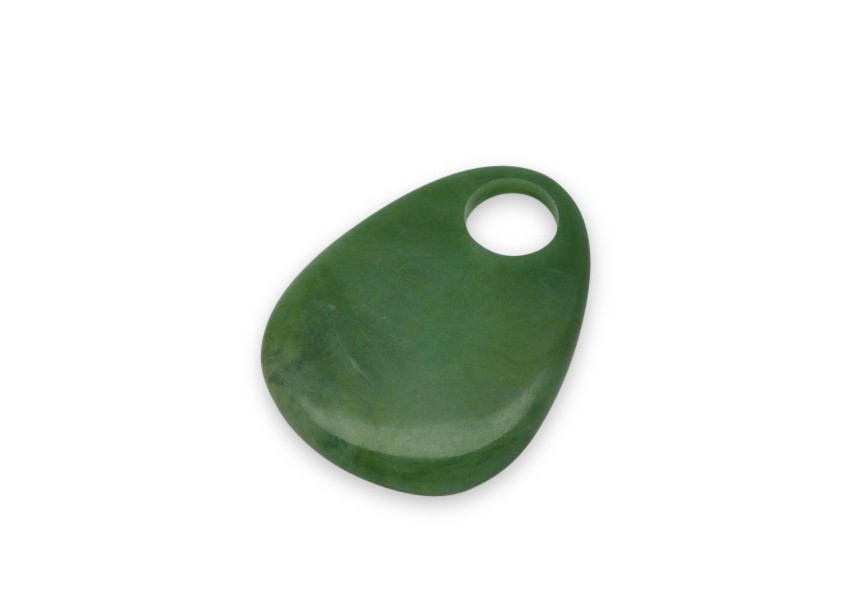 Acrylic pendant 38x29x5/9mm emerald green