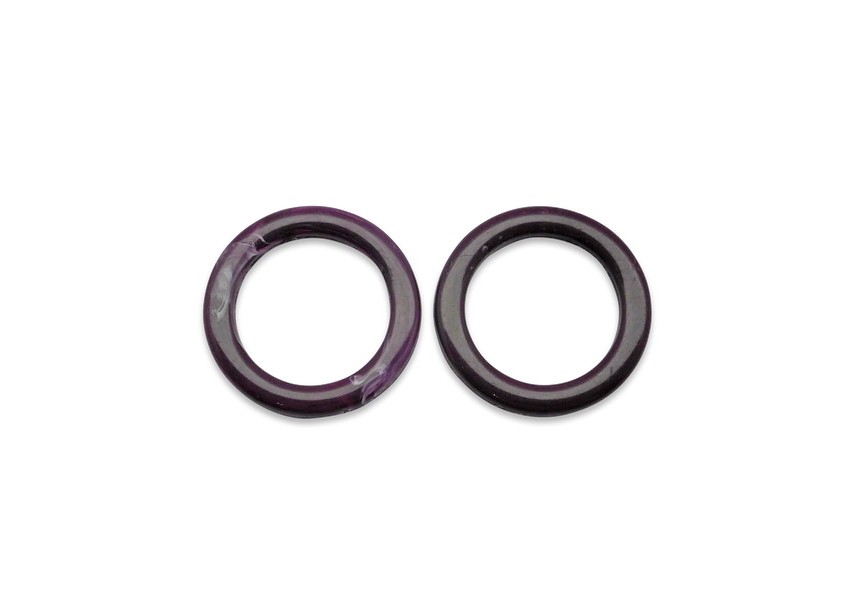 Acrylic spacer round 4x3x30mm dark purple