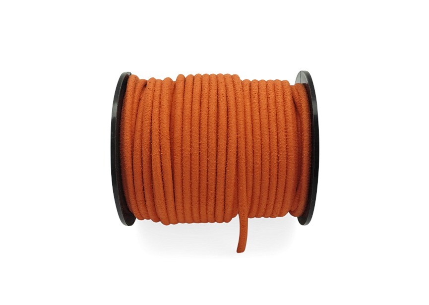 Faux suede cord microfiber 3mm 10m orange