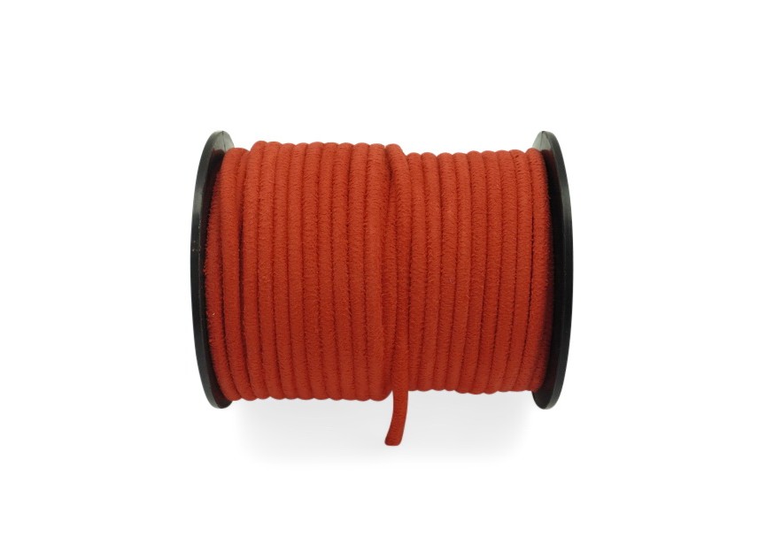 Faux suede cord microfiber 3mm 10m coral red