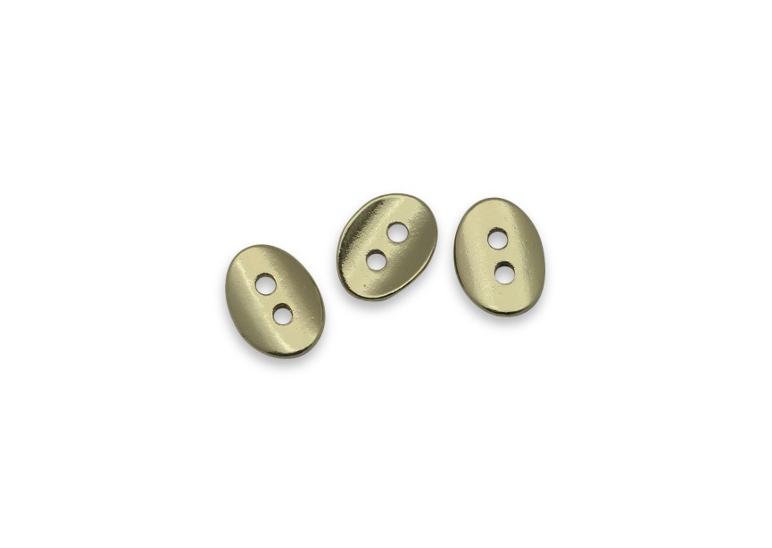 Spacer button 12x9mm gold