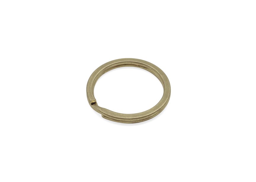 Double ring flat 28mm vintage gold
