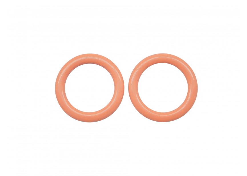 Acrylic spacer round 4x3x30mm salmon pink