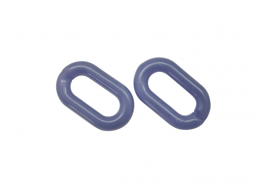 Acrylic spacer chain link 38x24x7mm lavender