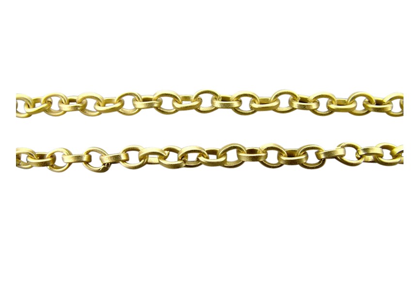Chain oval 4/3 mm matt gold
