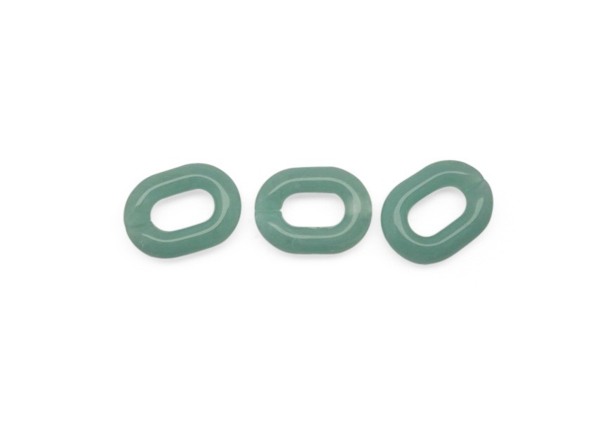 Acrylic spacer chain link 24x18x5mm seagreen
