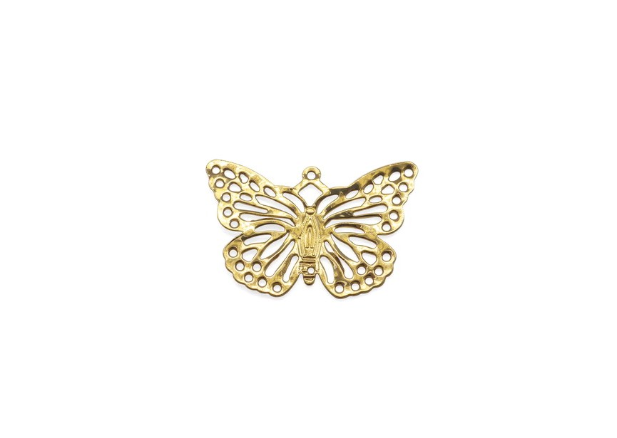 Pendant butterfly 24x34mm gold