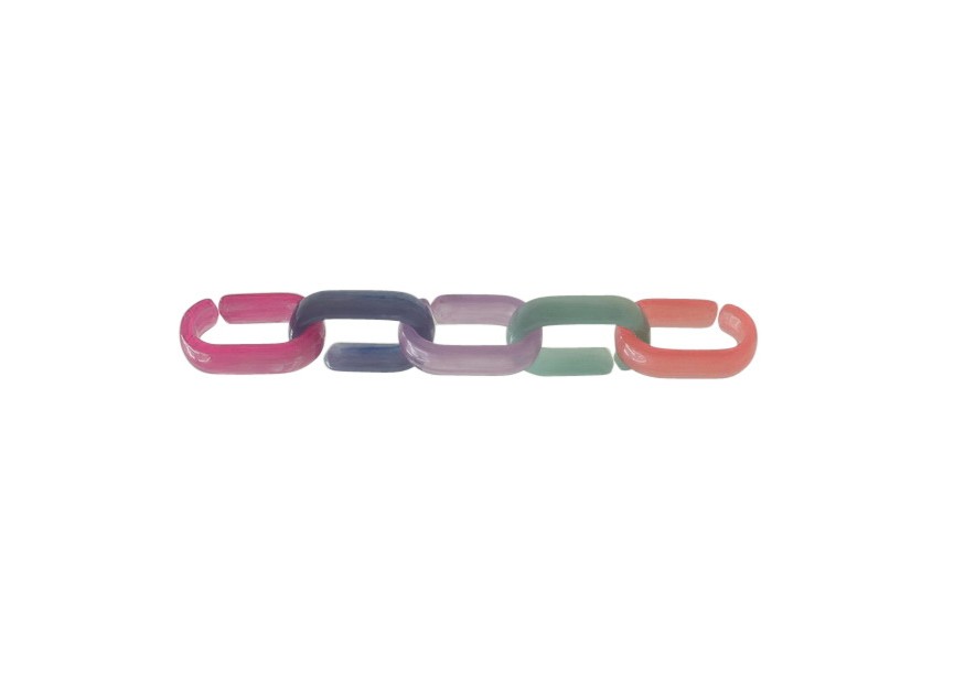 Acrylic spacer chain link 19x12x5mm transparent