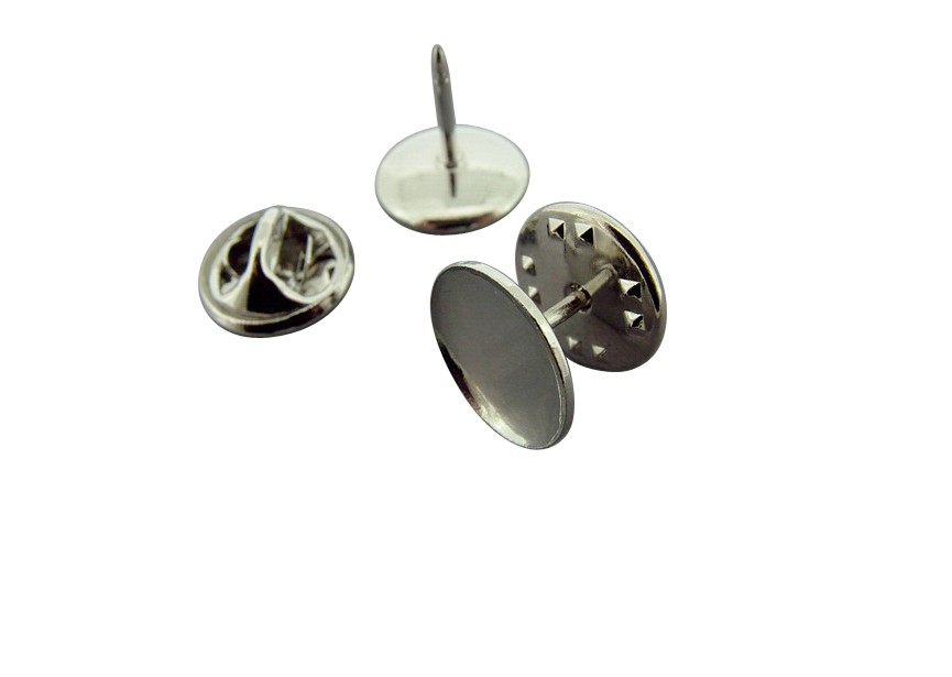 Pin with tub(14mm) for gluing / rhodium