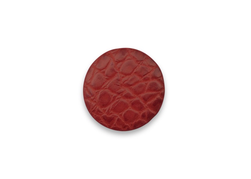 Workable element PU leather 30mm coral red
