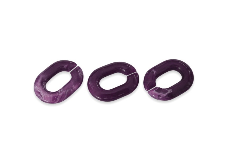 Acrylic spacer chain link 24x18x5mm purple