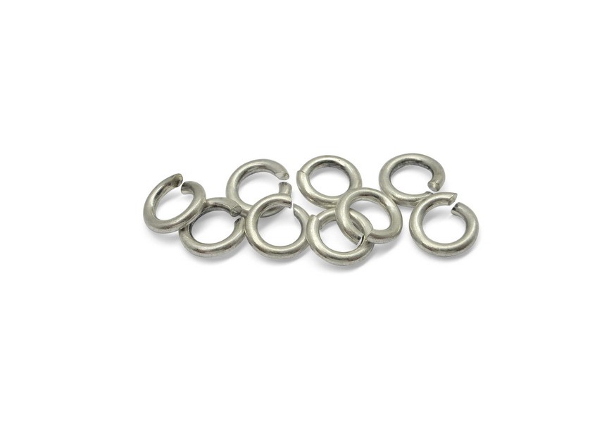 Jump ring 10x2mm antique silver