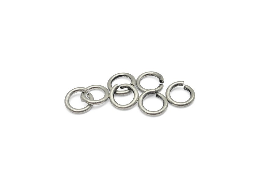 Jump ring 12x2mm antique silver