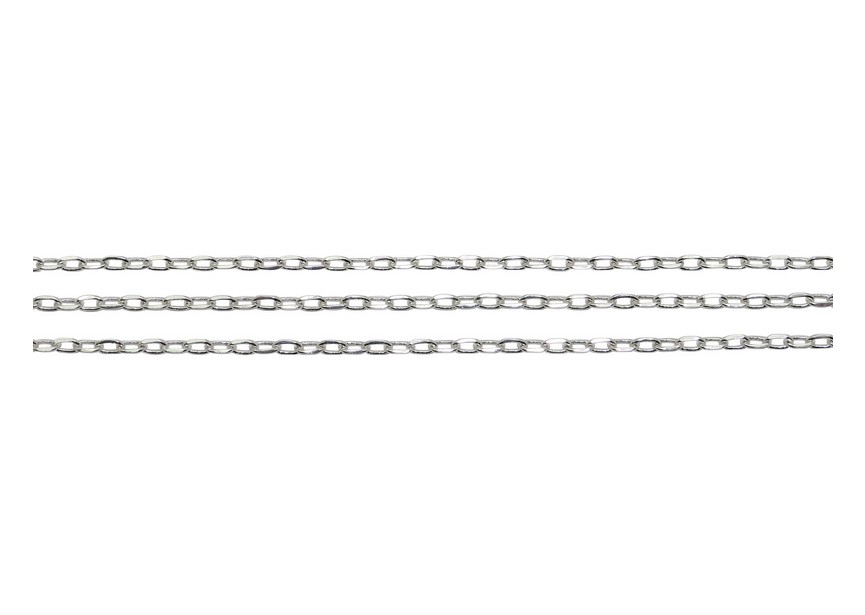 Chain caceted 3.5x2.1x0.5mm silver