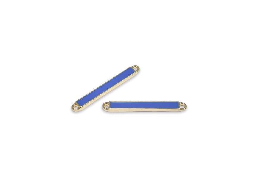 Link lacker rectangle 36x4mm skyblue /gold