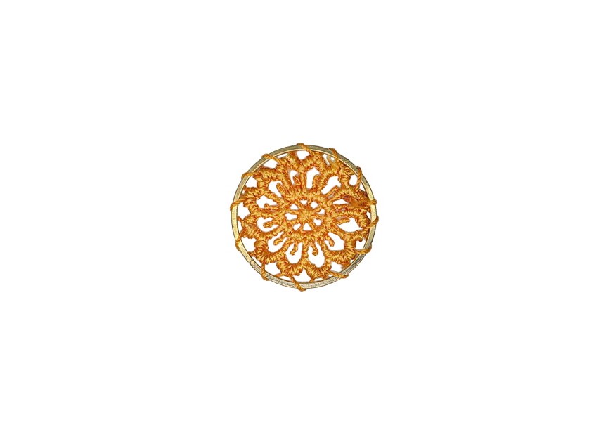 Connector textile crocheted 28mm orange