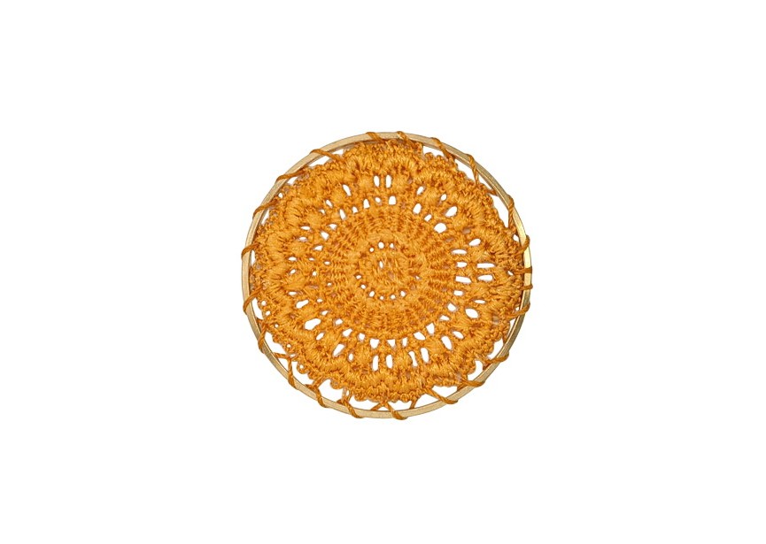 Intercalaire textile au crochet 46mm orange