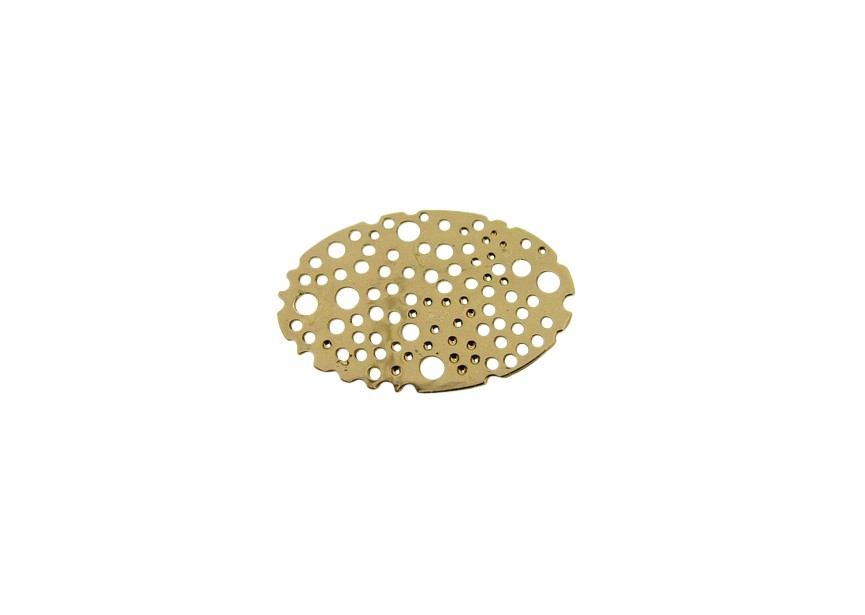 spacer filigree 17x12mm chocolate gold
