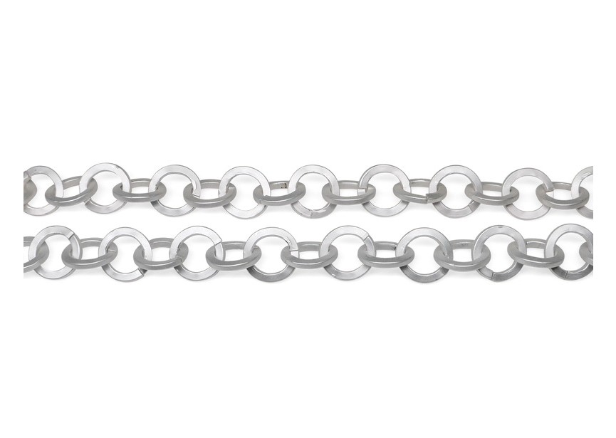 Chain round 11mm silver frost