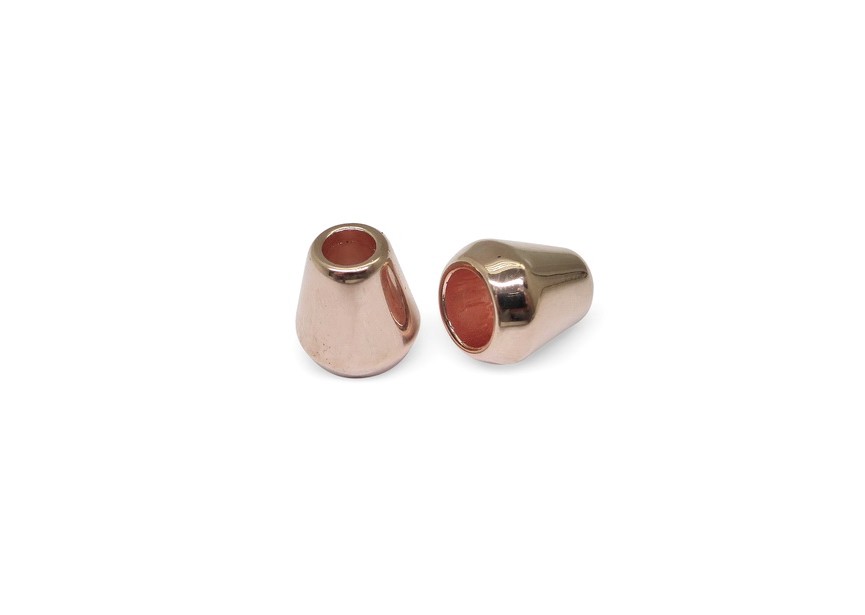 Spacer tube in 11x10mm rose gold