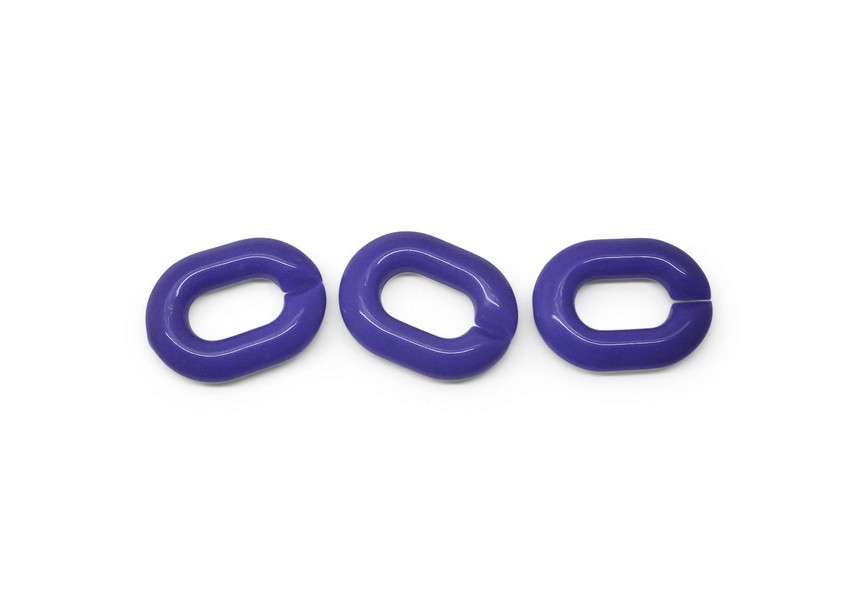 Acrylic spacer chain link 24x18x5mm violet
