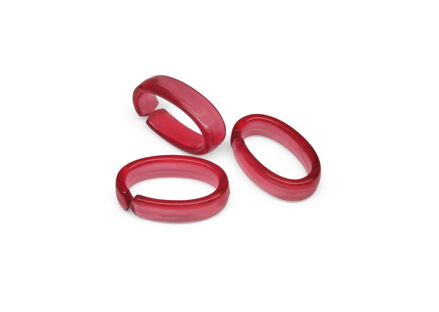 Acrylic spacer chain link 24x15mm red