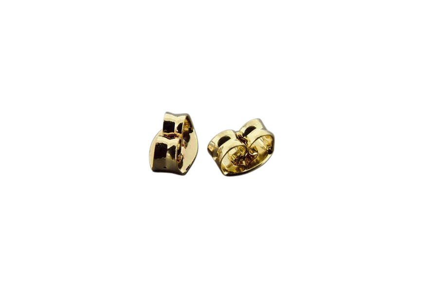 stopper earring 7.5x5.5x3.5 mm gold