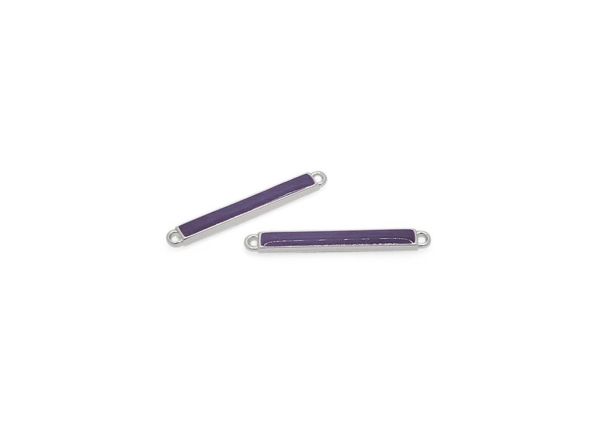 Link lacker rectangle 36x4mm purple/silver
